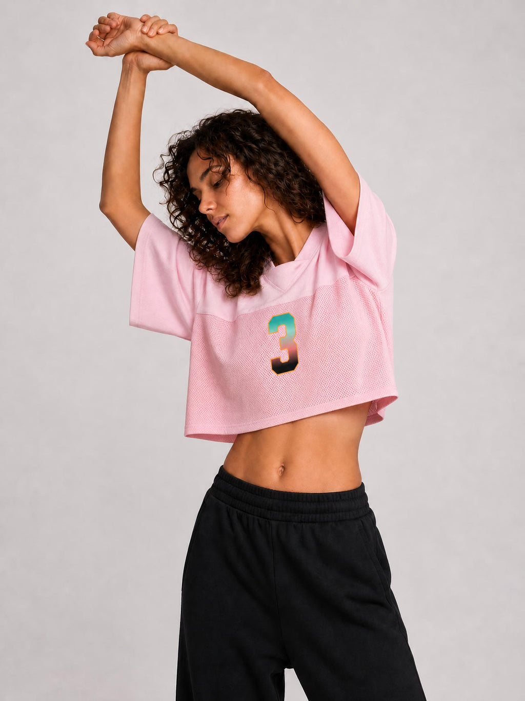 Women’s Cropped Paneled V-Neck Jersey