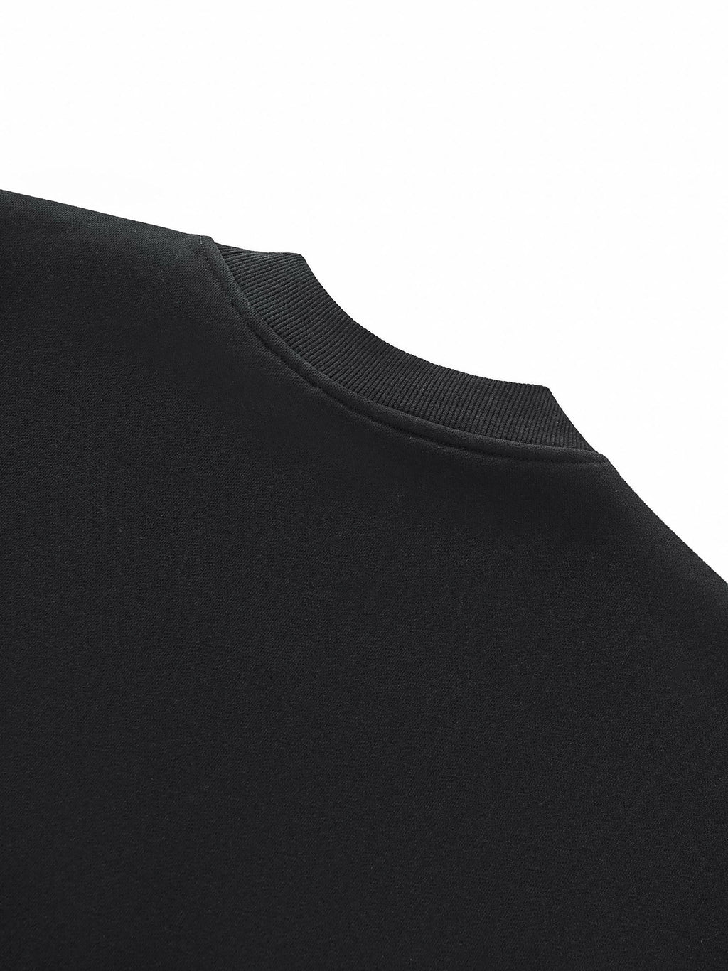 Fleece Side Slit Crewneck Sweatshirt ONEMORE