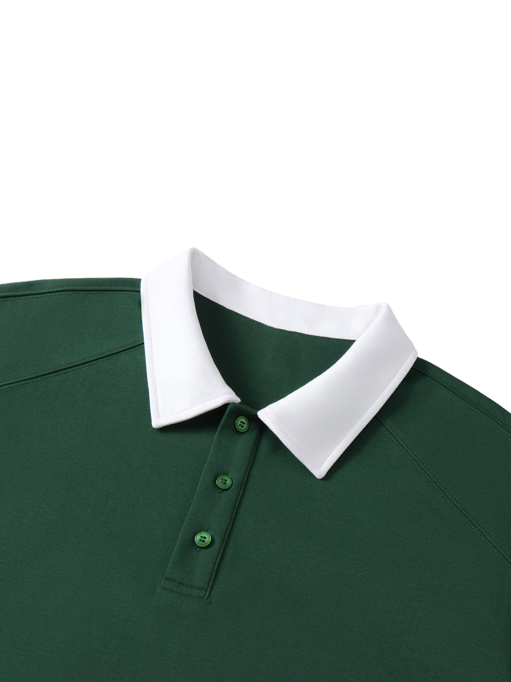 Contrast Collar Raglan Polo Shirt ONEMORE