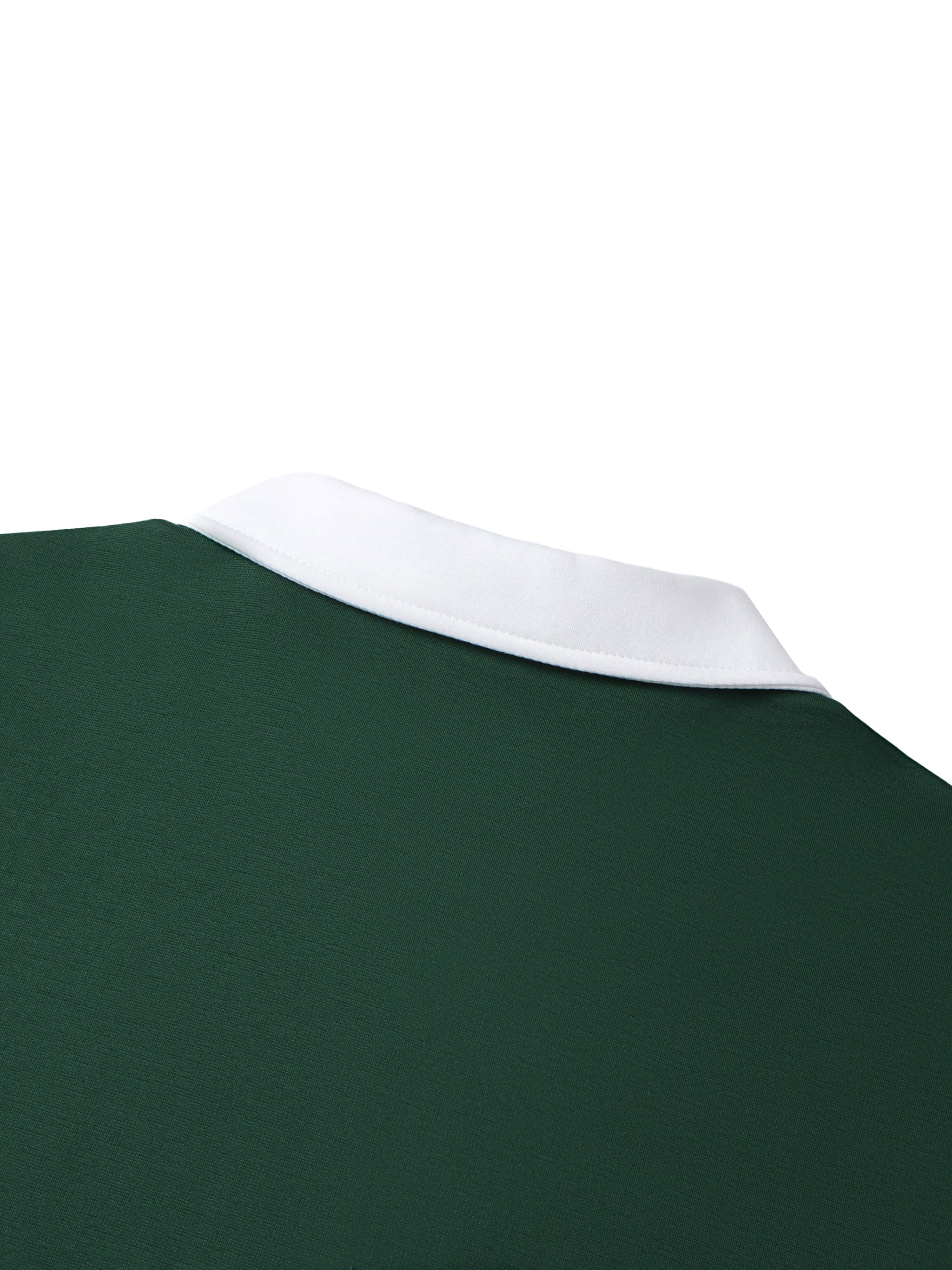 Contrast Collar Raglan Polo Shirt ONEMORE