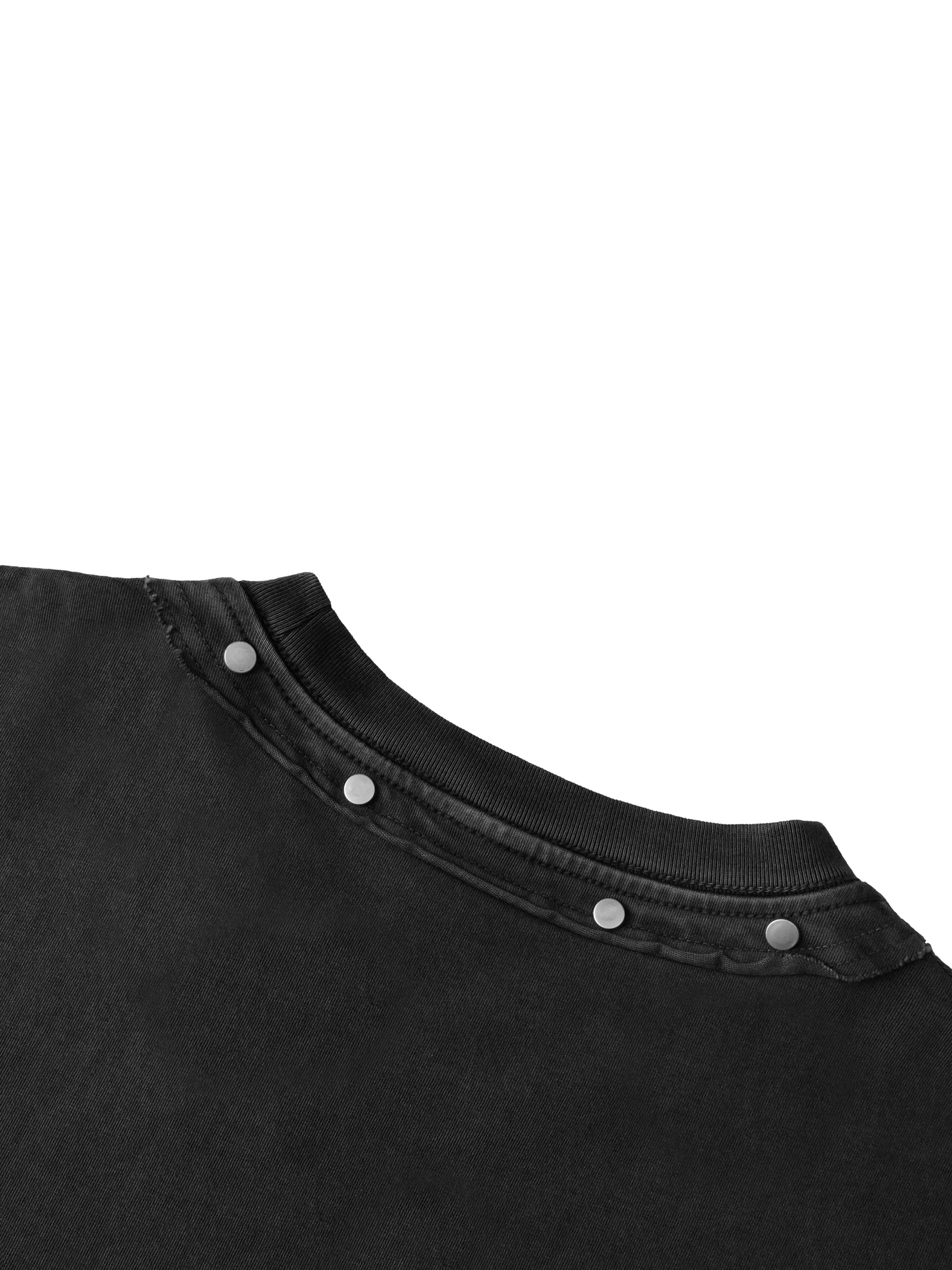 Washed Boxy Studded T-Shirt 1MORE